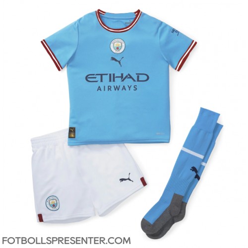 Manchester City Riyad Mahrez #26 Hemmatröja Barn 2022-23 Kortärmad (+ korta byxor)